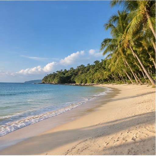 Illustrative sunlit beach