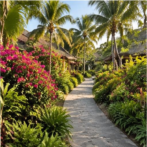 Illustrative resort scene: A little tropical serenity